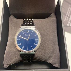 Men’s Bulova Regatta watch. Stainless steel blue dial